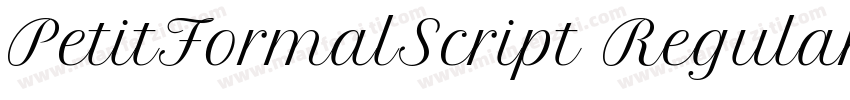 PetitFormalScript Regular 语言英文字体转换